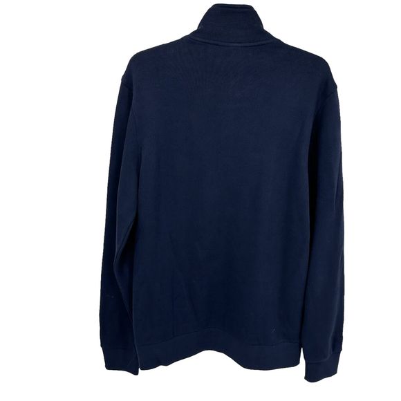 Lacoste Mens 1/4 Zip Pullover Sweater Size 6 XL Dark Blue Knit Cotton Mock Neck - Picture 13 of 15